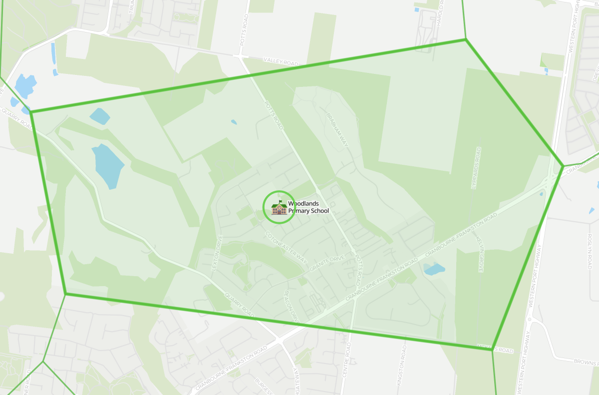 Woodlands Enrolment Boundary